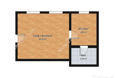 Apartament cu 2 camere decomandat, mobilat în Orașul de Jos