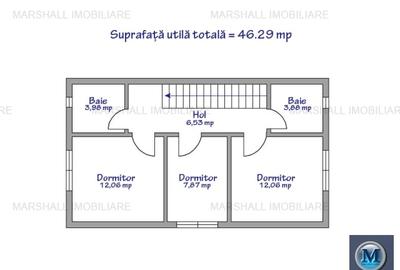 Vila cu 4 camere de vanzare, zona Mihai Bravu, 85.08 mp #16365 - 16