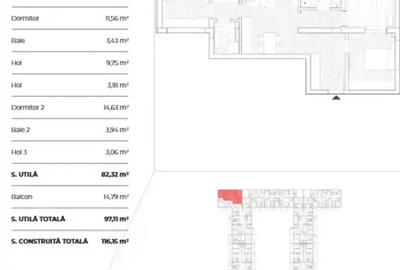 Apartament cu 3 camere semidecomandat în Pipera - 13