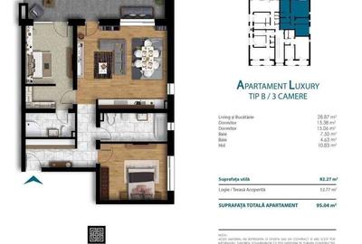 Apartament cu 3 camere în Unirii