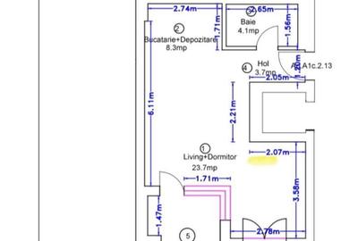 Apartament cu 2 camere în Central - 2