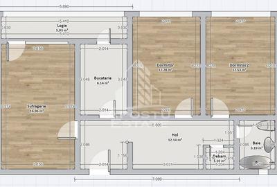 Apartament cu trei camere decomandat Bd. Cetatii - 9