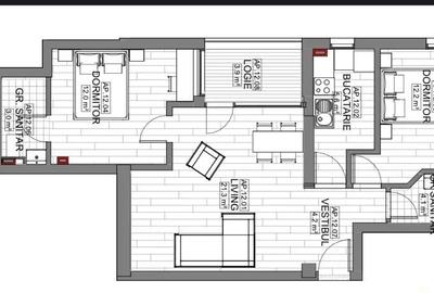 Apartament cu 3 camere decomandat în Central - 3
