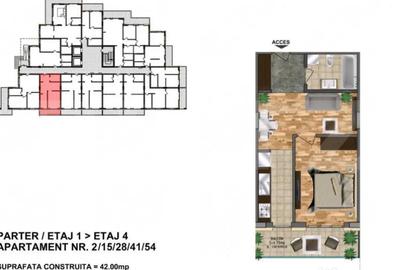 Apartament cu 2 camere decomandat în Central