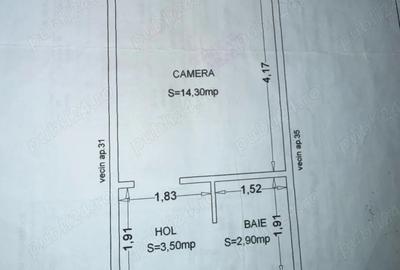 Garsonieră decomandată în CET - 2