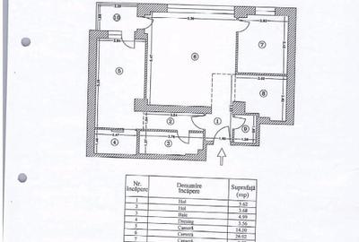 Apartament cu 3 camere semidecomandat, mobilat în Iancu Nicolae - 13