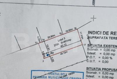 Teren de 801 mp, în Bariera Vâlcii - 2