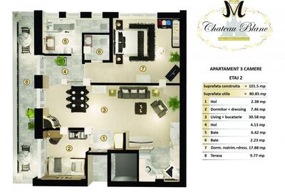 Apartament cu 2 camere decomandat în Străulești - 12