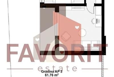 Gradina proprie de 62 mp. Decomandat. 40 mp utili - 9