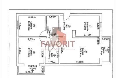 Apartament cu 3 camere semidecomandat, mobilat în Girocului - 15
