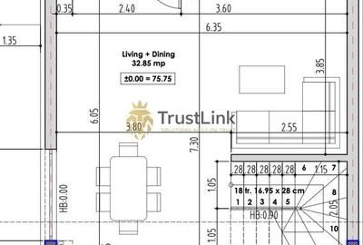 Duplex cu 4 camere cu Canalizare în Central - 3