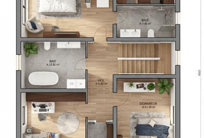 Casă individuala modernă cu 6 camere, garaj, pivniță si teren generos 650 mp - 7