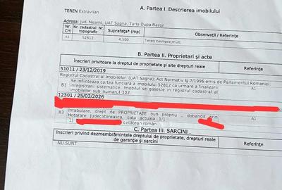 Teren de 4500 mp, în Cordun - 1