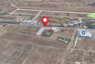 Teren 8.200 mp, Aeroportul International Craiova, deschidere la E574 - 3