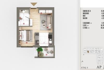 Apartament cu 2 camere semidecomandat în Theodor Pallady - 3