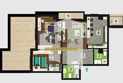 Apartament 3 camere de lux, terasa 35 mp, bloc nou, central, - 2