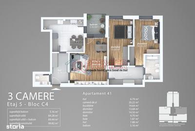 Apartament cu 3 camere în Central - 11