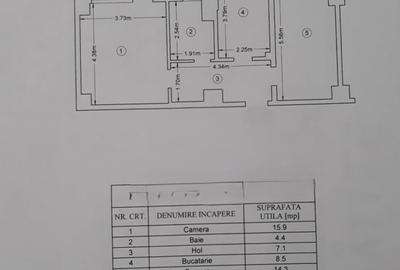 Tatarasi Kaufland-2 Camere Decomandat  56mp-bloc nou intabulat - 2