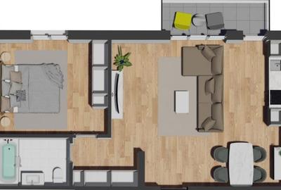 Apartamente semifinisate de 2/3 camere, la 2 minute de VIvo Mall - 5