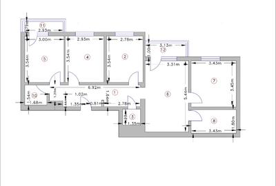 Apartament cu 4 camere semidecomandat în Independenței - 2