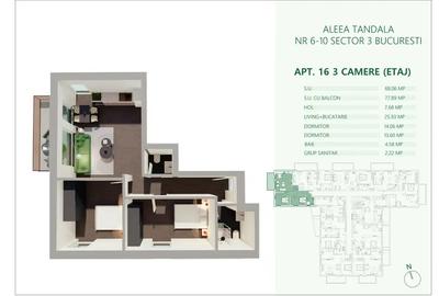 Apartament ideal 3 camere | Pret Promo Presale | Pozitie excelenta - 4