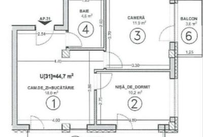 Apartament cu 2 camere decomandat în Sânnicoară - 1