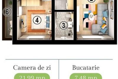 Apartament cu 2 camere în Sânpetru - 4