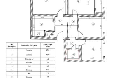 Apartament cu 4 camere decomandat în Gorjului
