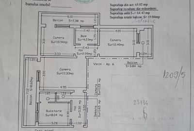 Trei camere etajul 1 , apartament Central. - 8