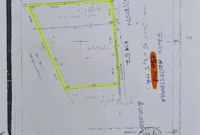 Vand teren intravilan 25488 mp KM 57 A1 front 180 m - 4