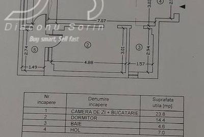 Apartament cu 2 camere în Central