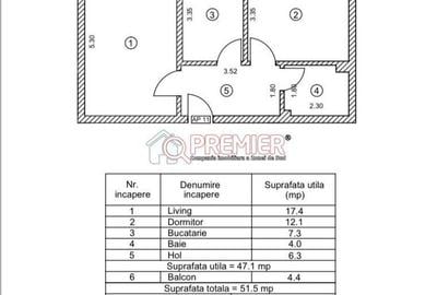 Apartament cu 2 camere decomandat în Central - 2