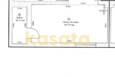 Apartament cu 2 camere în Roșu - 9