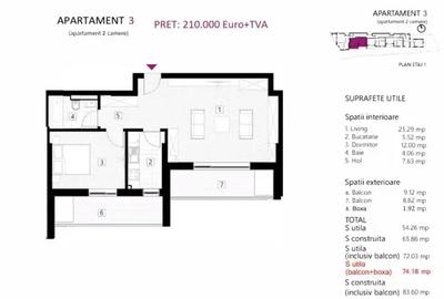 Apartament 2 camere,2 balcoane, boxa, metrou Stefan cel Mare, bloc nou - 7