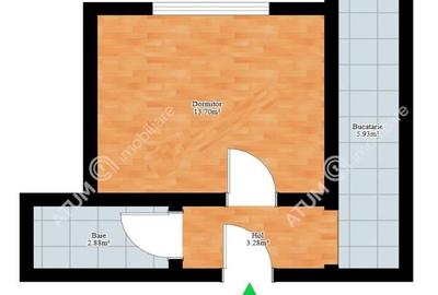 Garsoniera recent renovata in zona Strand Sibiu - 6