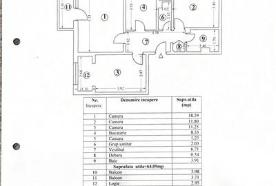 Apartament cu 3 camere decomandat, mobilat în Poarta 6 - 12