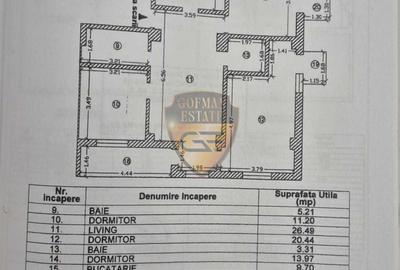 Apartament cu 4 camere semidecomandat în Nord
