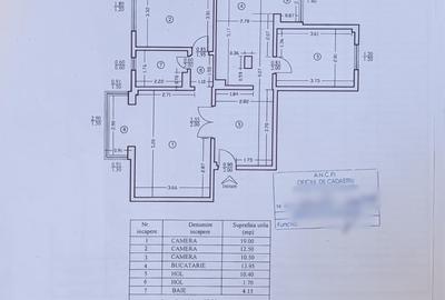 Apartament 3 camere Frumoasa-Continental, decomandat, etaj 4/8 - 12