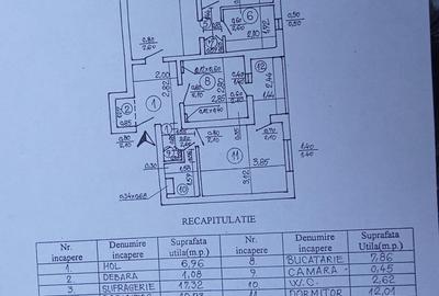 Apartament cu 3 camere semidecomandat în Obor