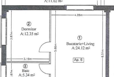Apartament cu 2 camere în Chinteni - 7