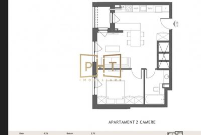 Apartament 2 camere, 43,31 mp, finisat modern, spatii verzi - ansamblu nou - 2