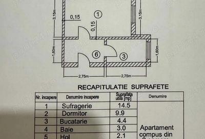 De vanzare apartament cu 2 camere situat la parter (P 4), Urziceni - 6
