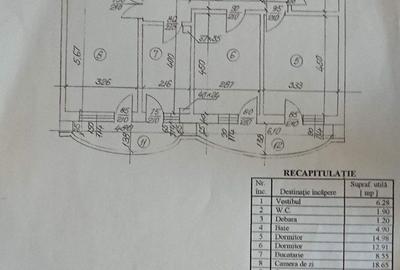 Apartament cu 3 camere decomandat, mobilat în Văcăresti