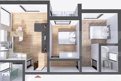 Apartament cu 3 camere decomandat în Central - 2