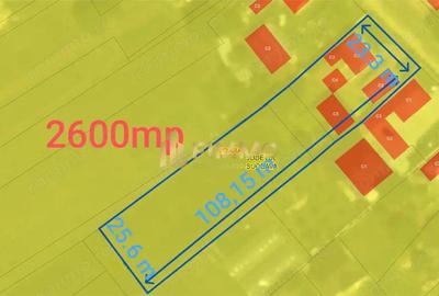 Teren de 2600 mp, în Moara
