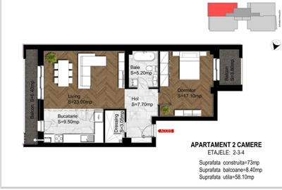 Apartament cu 2 camere decomandat în Dămăroaia - 3