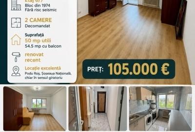 Apartament cu 2 camere decomandat în Podu Roș
