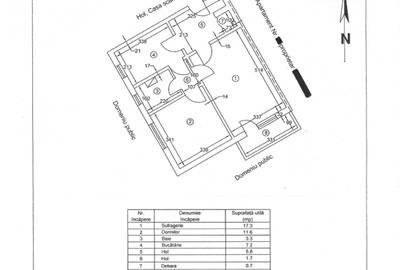 Apartament cu 2 camere semidecomandat în Central