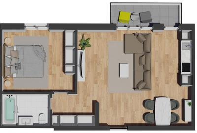 Apartament cu 2 camere semidecomandat în Florești - 10