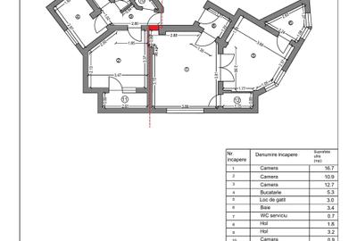 Apartament cu 3 camere decomandat în Dacia - 7